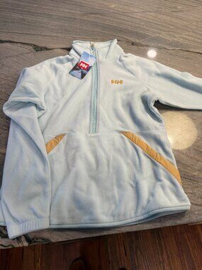 NWT Helly Hansen Women's Rig Fleece 1/2 Zip Pullover Barely Blue S